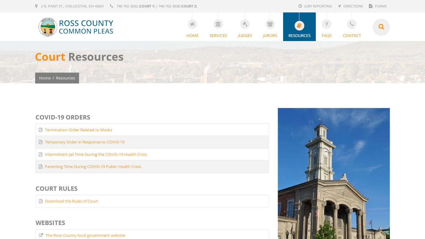 Resources | Ross County, Ohio Common Pleas Court